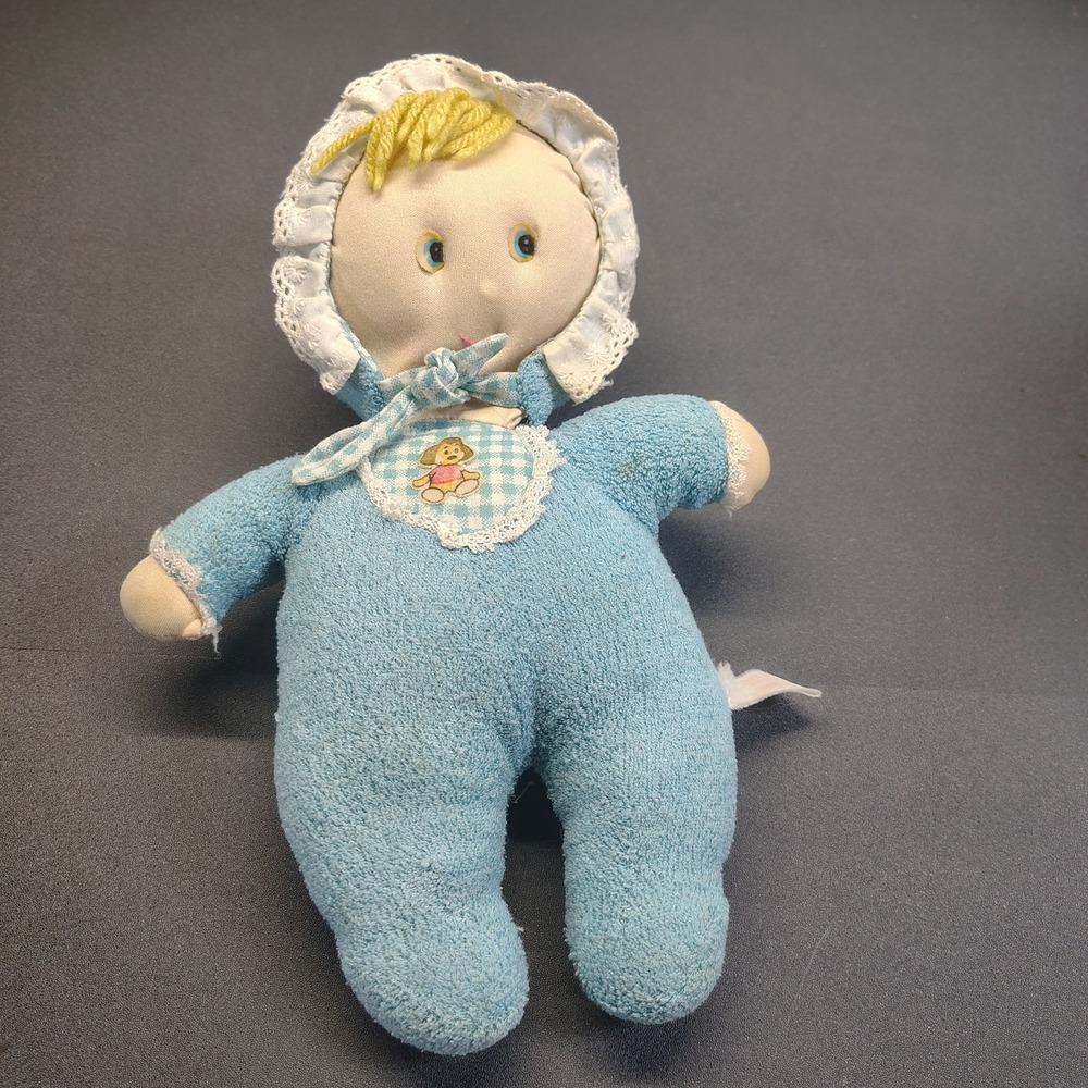 10" Knickerbocker dolls of distinction Blue Terry Cloth Fabric Baby doll Boy